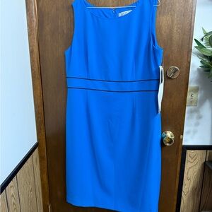 Kasper Vibrant Blue Midi Dress 18 NWT